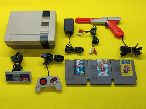 Consola Nintendo Nes 2 Control Pistola Trilogia Mario Bros 