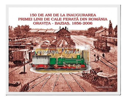 2006 Primera Linea Ferroviaria Tren- Rumania (bloque) Mint