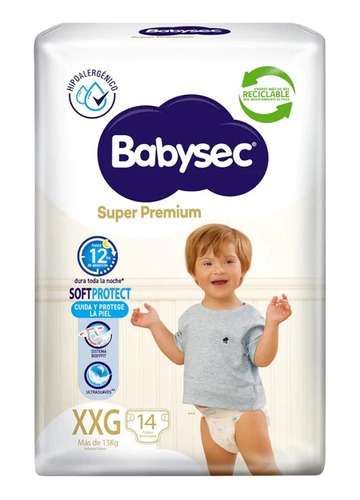 Babysec Super Premium Elige La Talla Pack X4 Paquetes