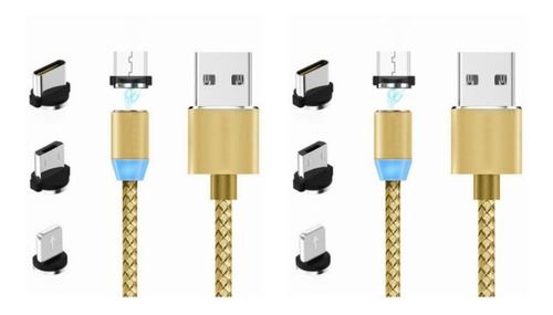 Kit Cable Magnetico (1 Cable + 3 Adaptadores) (2 Unidades)