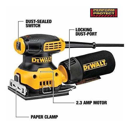 Imagen 2 de 7 de Dewalt Dwe6411k - Set De Lijadora De Mano, Hoja 1/4