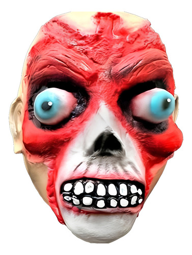 Mascara Latex Personajes X1u Para Disfraz Cotillon Zombie Con Ojos Saltones