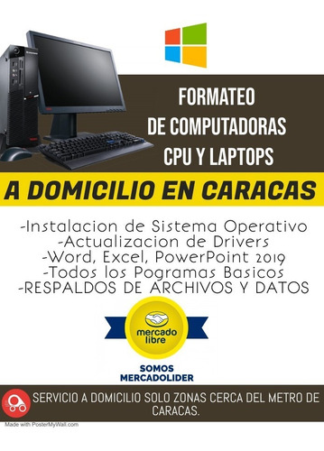 Formateo Pc's Y Laptops A Domicilio
