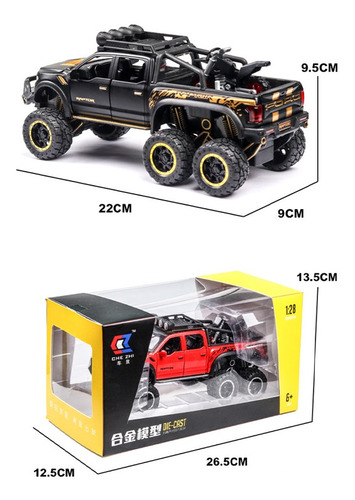 Imagen 6 de 6 de Ford Raptor F150 Tuning Edition Miniatura Metal Autos 1:28