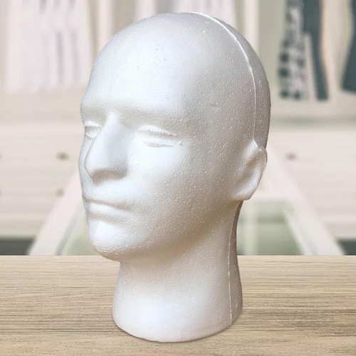 Cabeza De Maniquí Masculino Redonda De 11 Pulgadas De Alto,