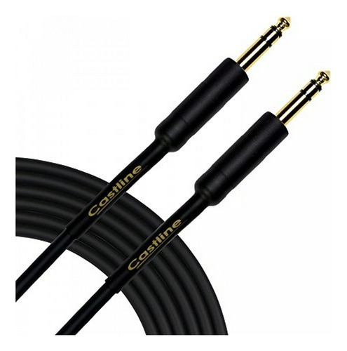 Cable Para Instrumentos: 20 Pies Castline Gold 1-4  Trs Stra