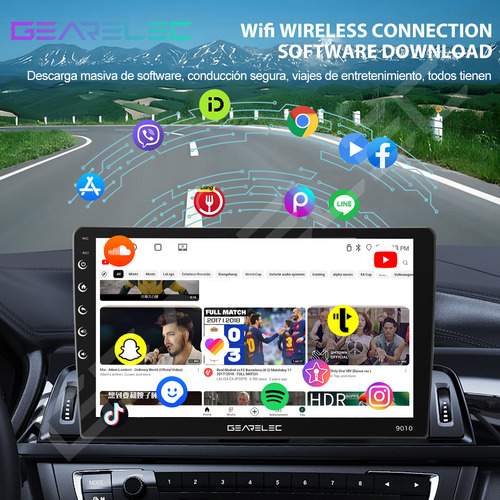 Gearelec Auto Estéreo Pantallas Táctil Android 13 4GB+64GB Ips 10 Pulgadas Andriod Gps Wifi With Camara