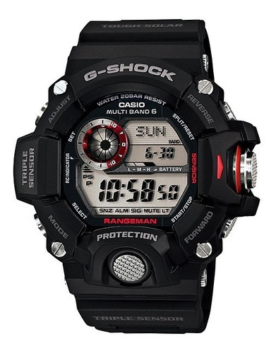 Reloj Casio G-shock Gw-9400-1 Hombre Original E-watch Color de la correa Negro Color del bisel Negro Color del fondo Negro