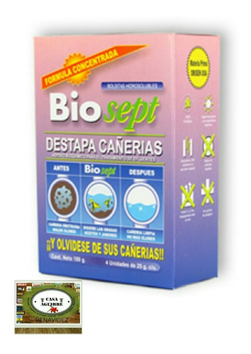 Destapa Cañerías Biosept X 5u. ( Benavidez )