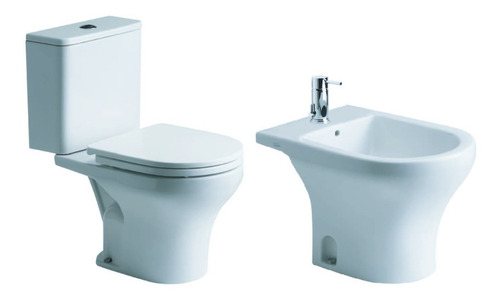 Inodoro Largo + Depósito + Asiento + Bidet 1 A Ferrum Veneto