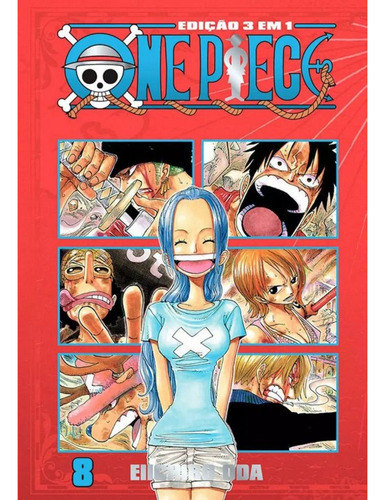 Mangá One Piece 3 Em 1 Volume 8 Panini Lacrado