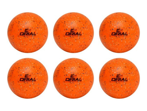 Pack X6 Bocha De Hockey Drial Glitter Entrenamiento Juego