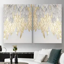 Comprar Cuadros Abstractos Pintados Modernos Text Oro 70x100 Oleo!