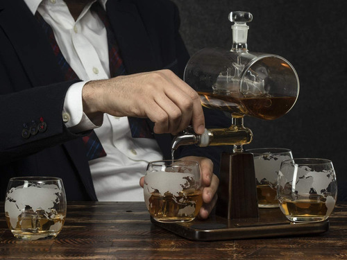 Imagen 7 de 8 de Whiskey Decanter With Antique Ship - The Wine Savant Ship...