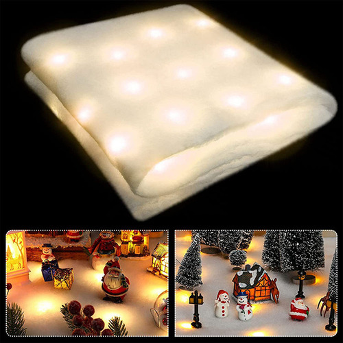Manta De Nieve Con Iluminación Artificial Decorativa De 70,8