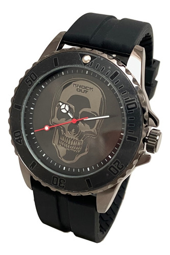 Reloj Knock Out Hombre Caballero Caucho Analog Calavera 8444