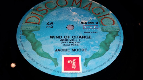 Jackie Moore Wind Of Change Vinilo Maxi Italy Tapa Negra 91