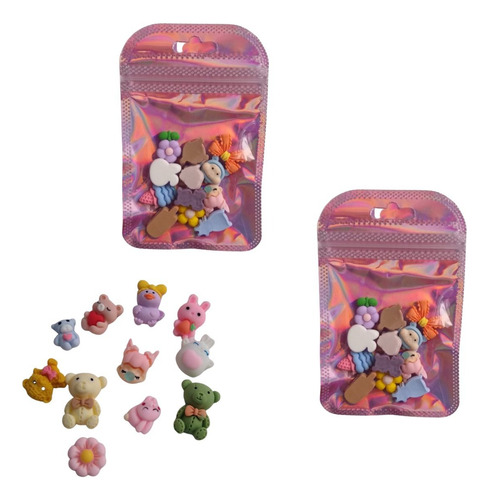Figuras Kawai Para Decoración De Uñas Set De 12 Piezas