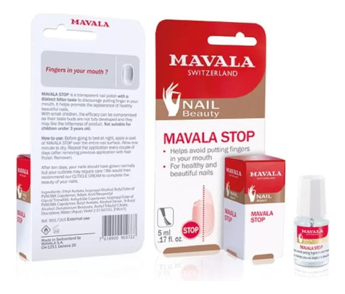 2 Piezas Esmalte De Uñas De Disuasión Por Mavala .5ml
