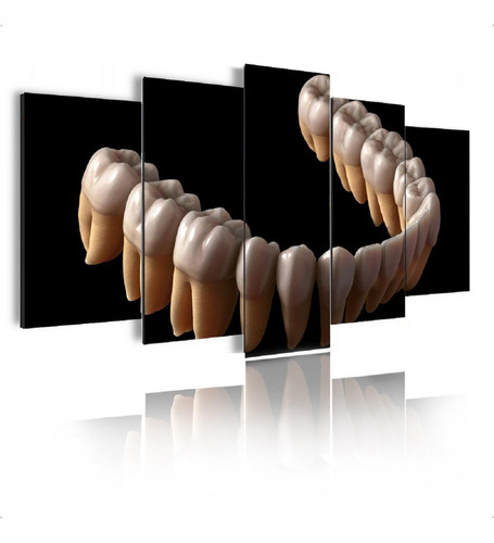 Kit Quadro Decorativo Para Sala Grande E Consultório Dentes