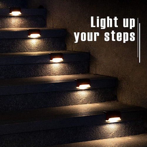 Luz Solar Para Cubierta, 16 Piezas, Luces Solares Para Escalones