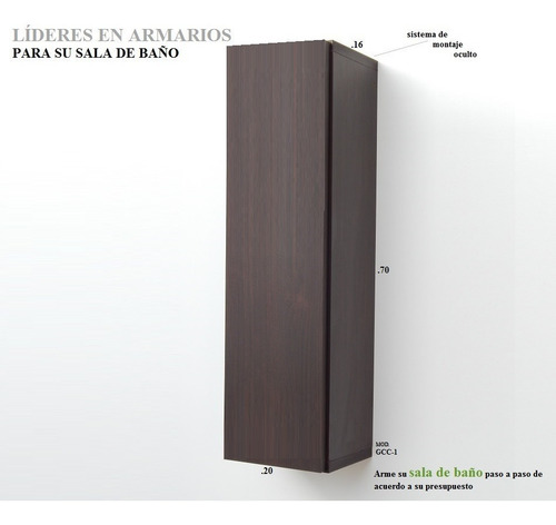 Mueble Modular Aéreo En Melamina Para Baños Mod. Gcc-1