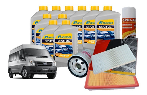 Imagem 1 de 2 de Kit Troca Oleo 5w30 + Filtros Ford Transit 2.2