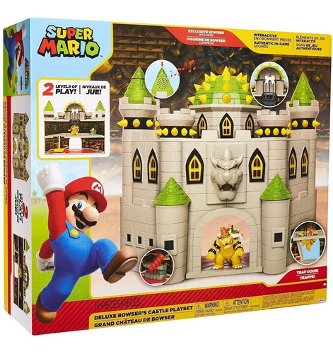 Brinquedo Playset Super Mario Castelo Do Bowser Candide 3017
