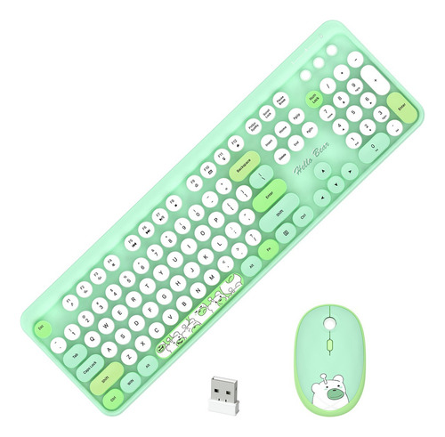 Juego De Teclado Y Ratón Mofii Hb En Verde