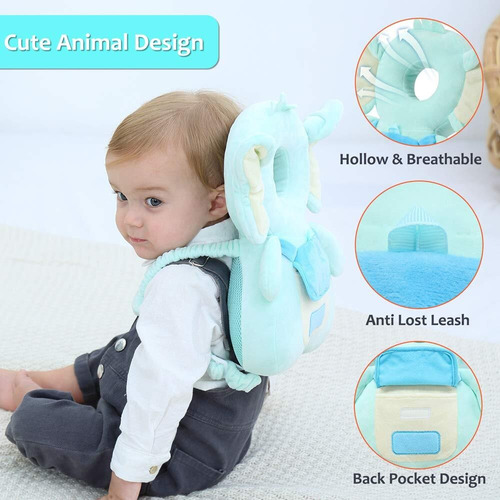 Protector De Cabeza Para Bebé Y Rodilleras Para Gatear D