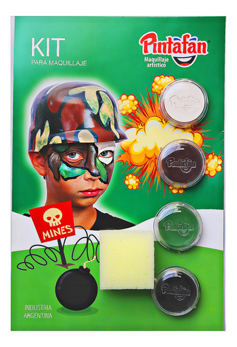 Set Maquillaje De Soldado - Cotillón Waf