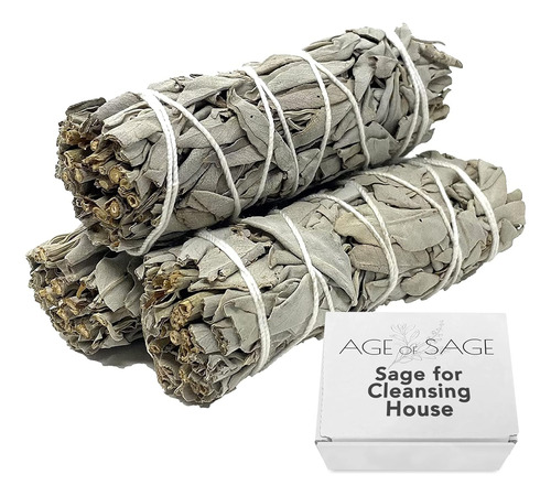 White Sage Smudge Sticks 4  Long - Burning Sage Bundle ...