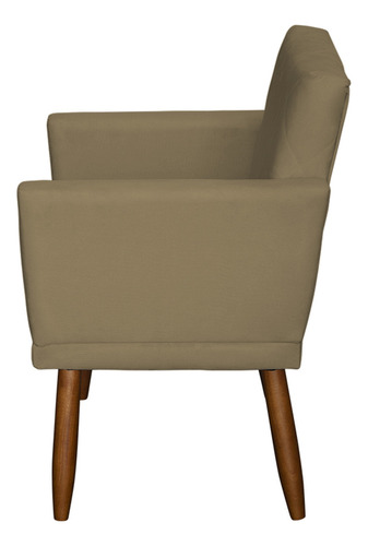 Kit 4 Poltronas Decorativas Para Sala De Espera Manicure Cor Nude Desenho Do Tecido Suede Liso