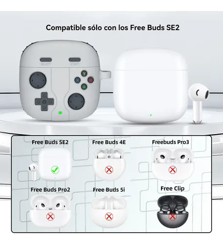 Custodia Protettiva Per Huawei Freebuds SE 2/3 - Trasparente, TPU Morbido, Con Gancio, Bianco