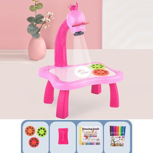 Mesa De Dibujo Y Pintura Con Proyector Y Música Para Niños