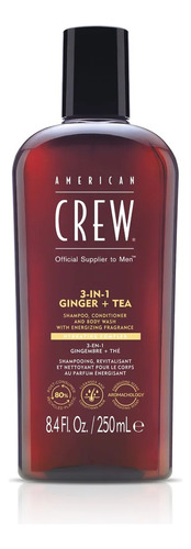 Shampoo Acondicionador Y Gel 3 En 1 American Crew Ginger+tea