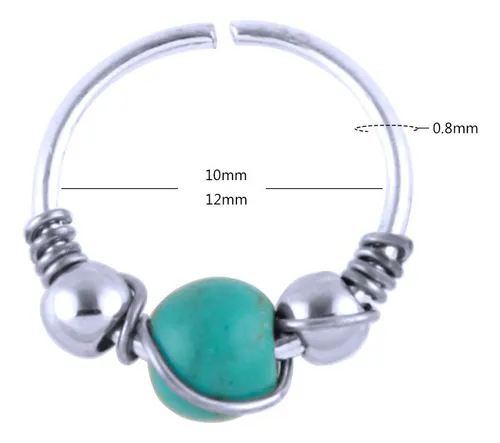 Greendou - Piercing Para Nariz, Acero Inoxidable, 10/0.472 i