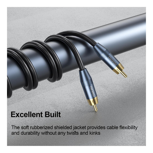 Cable De Subwoofer De Femoro 10 Pies, Cables Rca Enchufes De
