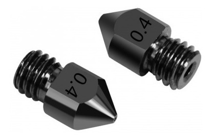Imagem 1 de 6 de Bico Nozzle Mk8 0.4mm Aço Endurecido - Impressora 3d