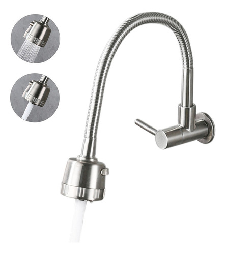 Wall Kitchen Faucets 2 Way High Arch Water Single 2024