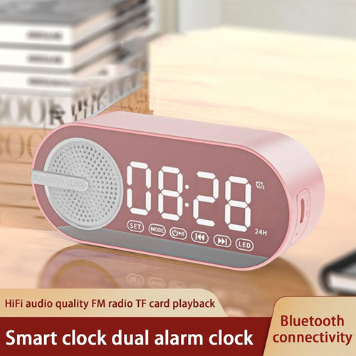 Altavoz Portátil T3 Con Reloj Digital Con Noche Colorida L