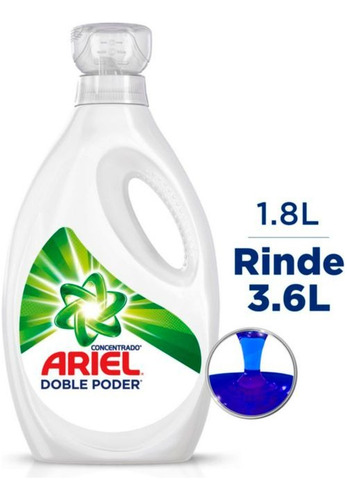 Detergente Liquido Ariel Concentrado Doble Poder 1.8 Litros
