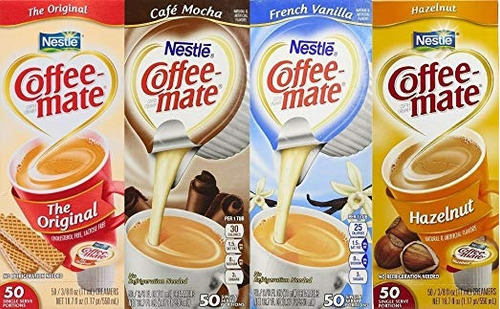 Coffee Mate Liquid 0,375 Oz Paquete Variedad (4 Sabores) 200