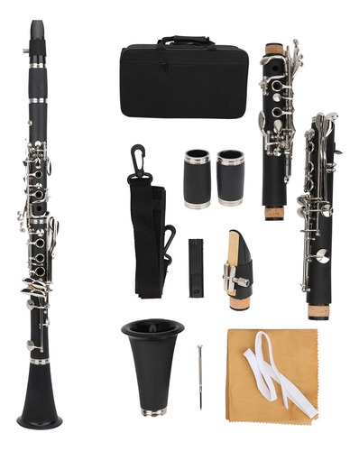 Bter Clarinete Bb, Clarinete Profesional De 17 Teclas Para P