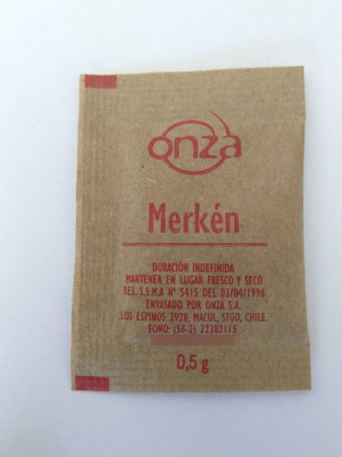 Merkén Sachet 1000 Sachet X 0,5 Gramos (merken)