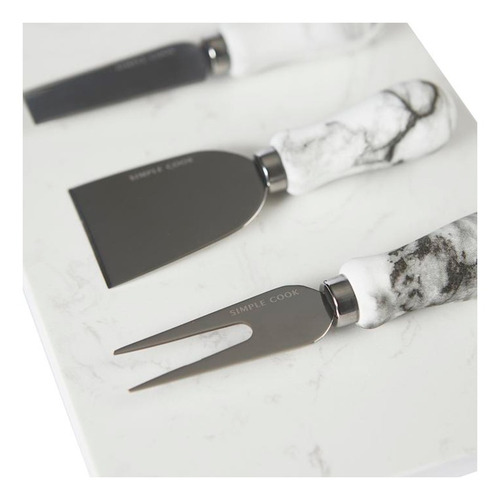 Set Tabla Para Quesos Simple Cook Silver