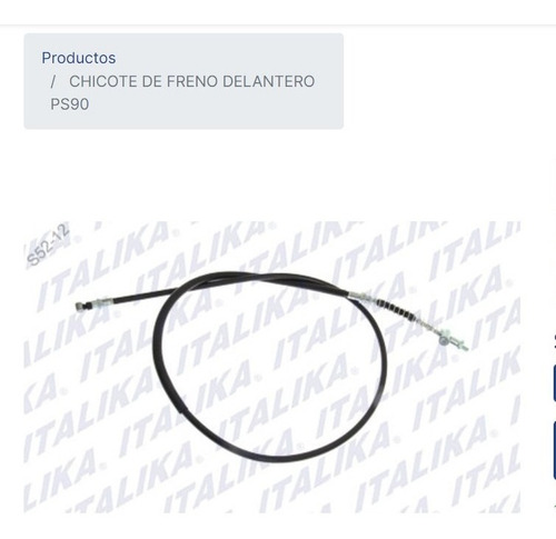 Cable Freno Delantero Vs/90 Motoneta Italika F04030093 Org.