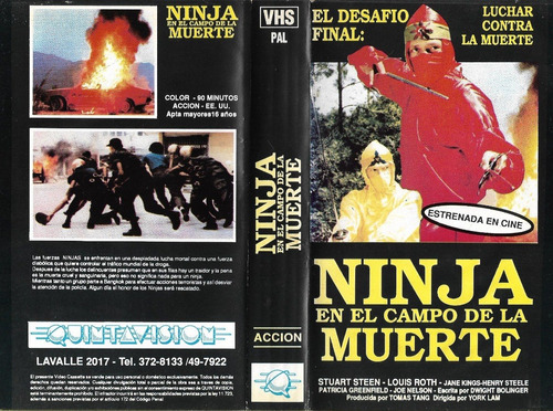 Ninja En El Campo De La Muerte Vhs Ninja In The Killing Fiel