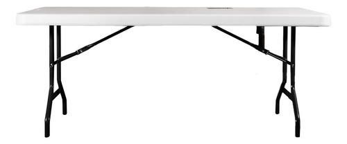 Duna Verona mesa rectangular plástico plegable 1 unidad blanco