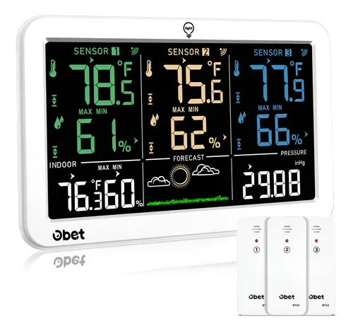 Machine Obet Termómetro Inalámbrico Obet Para Estación Meteorológica, 3 S | Cuotas ...